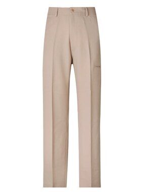 RANDOM IDENTITIES STEFANO PILATI HIGH RISE STRAIGHT LEG PANTS BEIGE LARGE